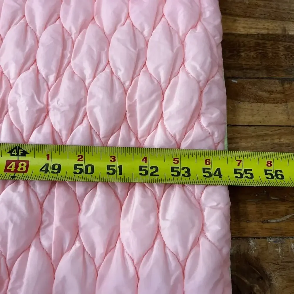 Lululemon Ivivva Pottery Barn Teen Blanket Salmon Pink Quilted Puff Throw 50x60